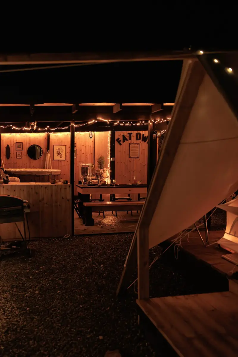 For Rest Glamping - Fat Owl Tent - Outdoor Kitchen